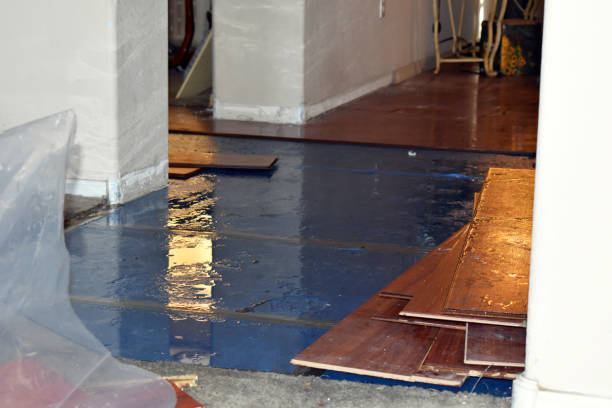 Professional Water Damage Restoration technician working in Hanson, MA